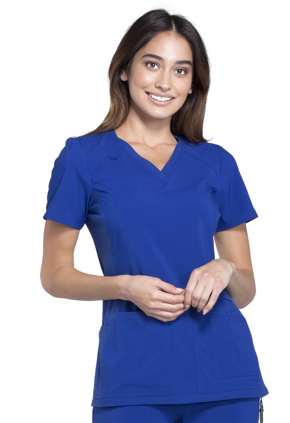 Cherokee Iflex Women's Scrubs Top VNeck Knit Panel CK605