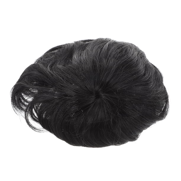 Tupé de pelo de aspecto Natural para hombres, peluca corta y recta, extensión de cabello con Clip para uso diario, postizo realista y cómodo