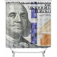 thumbnail image 2 of 4PCS/Set Luxury Gold US Dollar Shower Curtain set, Arrow Heart Star Symbols Cool Funny Modern Bathroom Decor, Waterproof Fabric Black Bath Curtain, Non-slip Bath Rugs Toilet Mat Carpet, Money Sign, 2 of 7