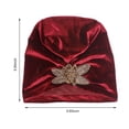 thumbnail image 4 of Hontri Bow Headbands for Women- Women's Elegant Soft Velvet Turban Beanie with Beaded Flower Hat Chemo for Cancer Hair Loss Ladies Cute Headbands, 4 of 4