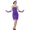 thumbnail image 2 of Roaring 20s 1920 Purple Flapper Dress Women's Costume X-Small 2-4, 2 of 2