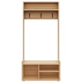 thumbnail image 2 of Nexera Porto Modern Entryway Hall Tree, Natural Blonde Oak, 2 of 8