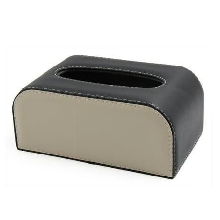 Car Black Beige Faux Leather Tissue Box Holder Napkin Storage Car Black Beige Faux Leather Tissue Box Holder Napkin Storage Case Cover