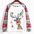 thumbnail image 4 of Sudaderas de Cuello Redondo de Navidad Para Mujer Estampado de Manga Larga Suelta Tops Individuales Blusa Odeerbi ODB193386, 4 of 5