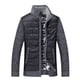 thumbnail image 3 of Suéter con forro polar para hombre, abrigo grueso con cuello alto, cárdigan cálido, otoño e invierno, 3 of 6