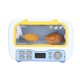 thumbnail image 5 of Modelo de horno microondas de simulación con luz, música, cuchillo, tenedor, comida, juguetes de cocina en miniatura para niños, azul, 5 of 14