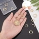 thumbnail image 5 of Pendientes de aro Huggie chapados en oro de 18 quilates, 12 piezas, de latón, pequeños aros dorados, con ganchos y lazo., 5 of 9
