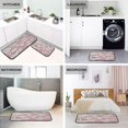 thumbnail image 4 of 2-Piece Kitchen Mat Set Non Slip Washable Floor Mats Decorative Rugs for Kitchen Sink Laundry Delicate White Lace Floral Pattern, 4 of 7