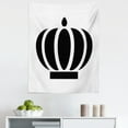 thumbnail image 1 of Empress Tapestry, Kingdom Monarchy Royalty Theme Monochrome Prince Cartoon Crown on Plain Backdrop, Fabric Wall Hanging Decor for Bedroom Living Room Dorm, 5 Sizes, Black White, by Ambesonne, 1 of 1
