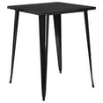 thumbnail image 1 of 31.5'' Square Black Metal Indoor-Outdoor Bar Height Table, 1 of 9