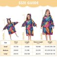 thumbnail image 4 of FORMRS Wearable Blanket Hoodie with Sleeves for Kids Cozy Flannel Sweatshirt, Colorful Art Leaves Pattern, 4 of 7