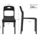 thumbnail image 4 of Juego de 4 sillas de Comedor, apilables, Modernas, sillas de Cocina de plástico, con Patas de Metal, fácil Montaje, Impermeables y Resistentes a Las Manchas para Cocina, Sala de Estar, Restaurante, 4 of 7