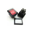 thumbnail image 3 of Interruptor basculante de encendido/apagado de luz roja de 3 piezas con cubierta impermeable 16A/250V CA (DPST), 3 of 5