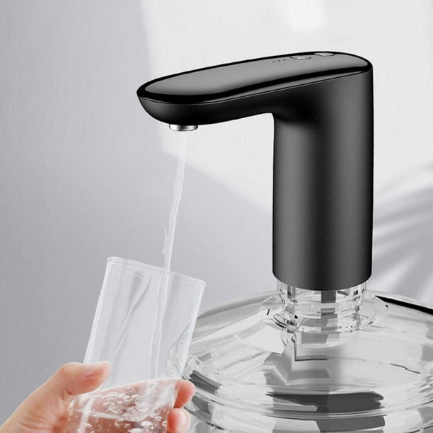 Dispensador de agua Universal, bomba de agua potable con carga USB, bomba eléctrica, bomba de botella de agua para Camping, garaje, senderismo, hogar, Negro Soledad Dispensador de botellas de cocina