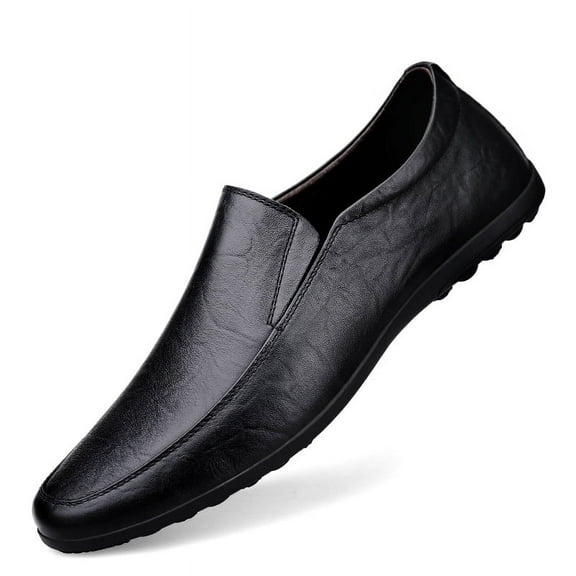 Men's Casual Loafers Slip On Leather Shoes Comfort Driving Shoes Moccasins Classic Penny Loafer Flats Boat Shoes