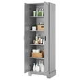 thumbnail image 3 of 22'' Double Door Storage Cabinet with Adjustable Shelves, High Quality Bathroom Cabinet with  MDF Material, for Living Room, Bathroom, Gray, 3 of 9