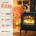thumbnail image 4 of Fireplace Fan Stove Fan Silent 6 Blade Mini Stove Fan Heat Powered Wood Burner Fan Rust-Proof Wood Stove Fan Wood Stove Accessories Circulate Warm for Fireplace Wood Burning, 4 of 11