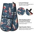thumbnail image 4 of Dailycode Double Sided Oven Mitt with Loop Heat Resistant Kitchen Long Potholders 7" x 35" Astronaut Planet Rocket, 4 of 6