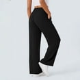 thumbnail image 5 of Jaunzuar Summer Pants for Women Straight Leg Elastic Waist Drawstring Pants Loose Versatile Casual Pants with Pockets XXXL, 5 of 6