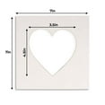 thumbnail image 3 of Metallic Gold Acid Free 7x7 Heart Picture Frame Mat with White Core Bevel Cut for 4x5 Pictures -, 3 of 3