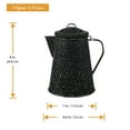 Granite Ware 3 Qt Enamelware Coffee Boiler (Speckled Black) 12 Cups capacity Ideal for Camping