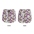 thumbnail image 3 of Yiaed Rose Flowers Print Women's Running Shorts with Liner 3 Zipper Pockets Elastic Workout Athletic Gym Yoga Shorts-Large, 3 of 7