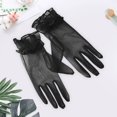 thumbnail image 2 of Fgnfyis Elegant Transparent Short Mesh Gloves for Women Bridal Wedding Evening Slim Fit Stylish Halloween Dance Party Black, 2 of 3