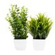 thumbnail image 1 of 2 piezas de plantas artificiales en maceta para escritorio, plantas de imitación en maceta, adorno de bonsái verde, 1 of 6