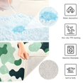 thumbnail image 4 of Toilet Rug Rectangle Bathroom Rugs Non-Slip Soft Plush Machine Washable Contour Bath Mat Green Camouflage Shapes 24x16, 4 of 9