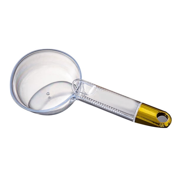 Cuchara De Control De Porciones De Mango Corto, Espátula De Arroz De 180 Ml Diseño De Clip De Mango Largo Simple Cuchara Medidora De Arroz Transparente Para Cocina Casera