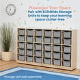 thumbnail image 5 of ECR4Kids Scoop Front Plastic Storage Bins, Multipurpose Organization, Grey, 30-Piece, 5 of 9