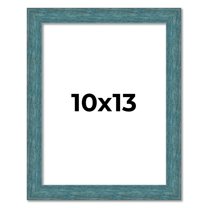 10x13 Frame Blue Rustic Barnwood Solid Wood Picture Frame Width 1.25 Inches | Interior Depth 0.5