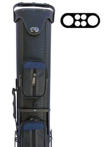 6" Mini Butt Pocket Shoulder Strap Moulded Interior XTRA Tubular 2pc Cue Case 
