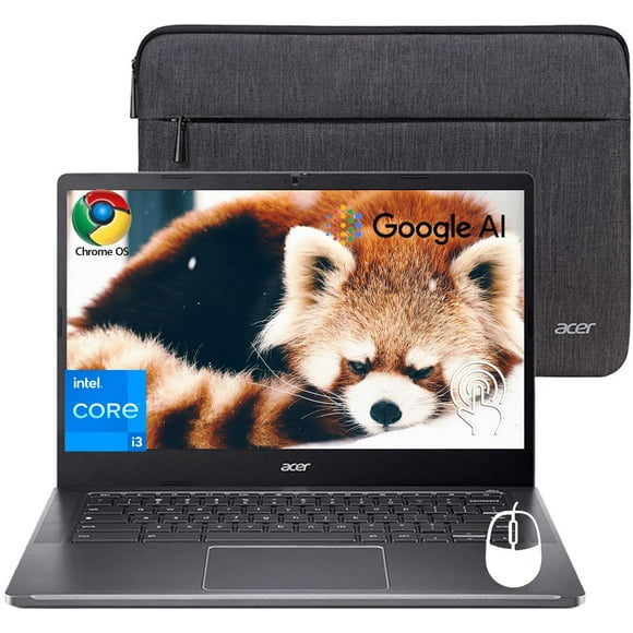acer Chromebook Plus 514 Laptop with Google AI, Intel 8-Core i3-N305, 8 GB LPDDR5, 512 GB SSD, 14" FHD IPS Touch Screen, Wi-Fi 6E, 1080P Webcam, Chrome OS, 7-in-1 Dockin