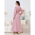 thumbnail image 2 of Longue robe Dorée de Style Moyen-Oriental Musulman Jupe Élégante (Violet, G), 2 of 5