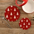 thumbnail image 2 of FREEAMG Christmas Tree Trivets for Hot Pots and Pans and Pot Holders 2PCS – Cotton Rope Round Mats, Hot Pads for Kitchens, Coasters, Placemats, 2 of 7