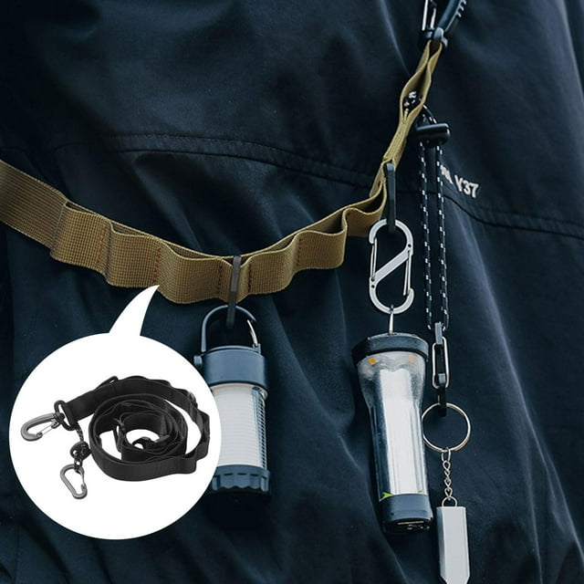 Cuerda de cadena de margaritas con mosquetones Negro shamjiam