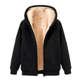 thumbnail image 6 of Women Fleece Coat Winter Warm Casual Long Sleeve Hooded Jackets Plus Size Fall Winter Cardigan Plush Warm Outwear, 6 of 7