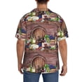 thumbnail image 5 of Vsdgher Bottle Glass Red Wine Print Men's Wrinkle Free Untucked Cuban Shirt Business Casual Button Down Shirts Short Sleeve Shirt, 5 of 7