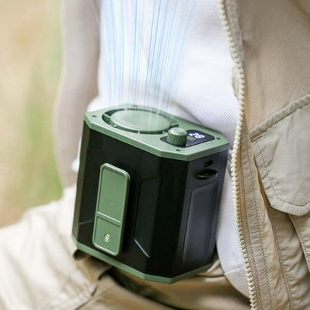 

100 Speed Waist Fan Portable Mini Shirt Fan Hands-Free Hanging Neck Fan Battery Powered Hands Free Wearable Fan Suitable For Outdoor Fishing Mountaineering And Cycling
