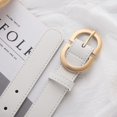 thumbnail image 6 of Women'S Belt Trend Gold Oval Buckle Belt Casual Versatile Belt Pu Belt Cheap Belt Pair with Jeans, Gift for Mother or Girlfriend (WHITE,105cm), 6 of 7