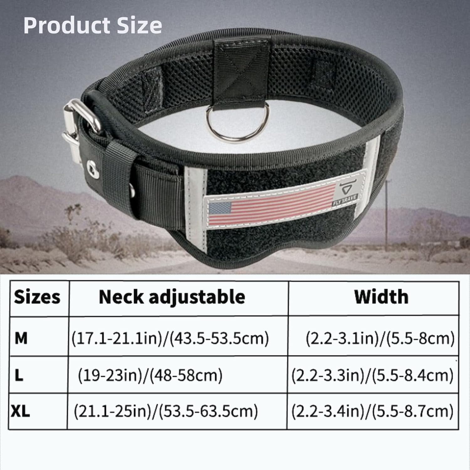 Tactical Dog Collar,Adjustable Military Training Nylon Dog Collar with Control Handle and Heavy Metal Buckle for Medium and Large Dogs