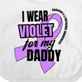 thumbnail image 4 of Inktastic I Wear Violet for My Daddy Hodgkins Lymphoma Awareness Boys or Girls Baby Bib, 4 of 4