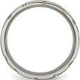 thumbnail image 2 of Titanium Brushed Yellow Ip-Plated 6mm Grooved Band (Size 9) Made In China tb272-9, 2 of 5