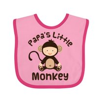 Inktastic Papas Little Monkey Boys Funny Boys or Girls Baby Bib