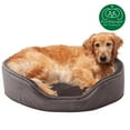 thumbnail image 4 of FurHaven Pet Products Plush & Velvet Oval Pet Bed for Dogs & Cats - Driftwood Brown, Extra Large, 4 of 9
