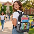 thumbnail image 3 of ZIATUBLES Clear Backpack, Heavy Duty Fabric & PVC Transparent Bookbag with Highland Cow Sunflower Leopard Print, Large Capacity See Through Backpack for School College Work Travel Security, 3 of 7