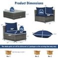 thumbnail image 2 of Gymax 7PCS Patio Rattan Sectional Sofa Set Outdoor Furniture Set w/ Navy Cushions, 2 of 10