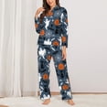 thumbnail image 2 of Lsque Halloween Pattern Long Sleeve Pajama Set for Women - Soft 2-Piece Sleepwear and Loungewear Set with Pockets, Comfy Nightwear-Large, 2 of 7