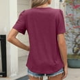 thumbnail image 4 of Summer Tops With Short Sleeves for Women Over 50 Grey Shirts for Women Dressy Casual Plus Basic Fitted Cropped Tees Clearance Deals, 4 of 7